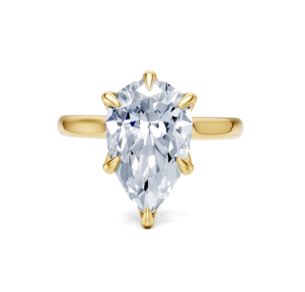Image for Tulip Style Hidden Halo | 18k Yellow Gold