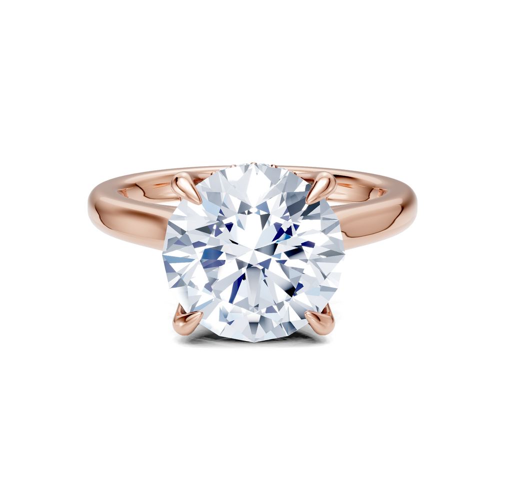 Image for Tulip Style Hidden Halo | 18k Rose Gold