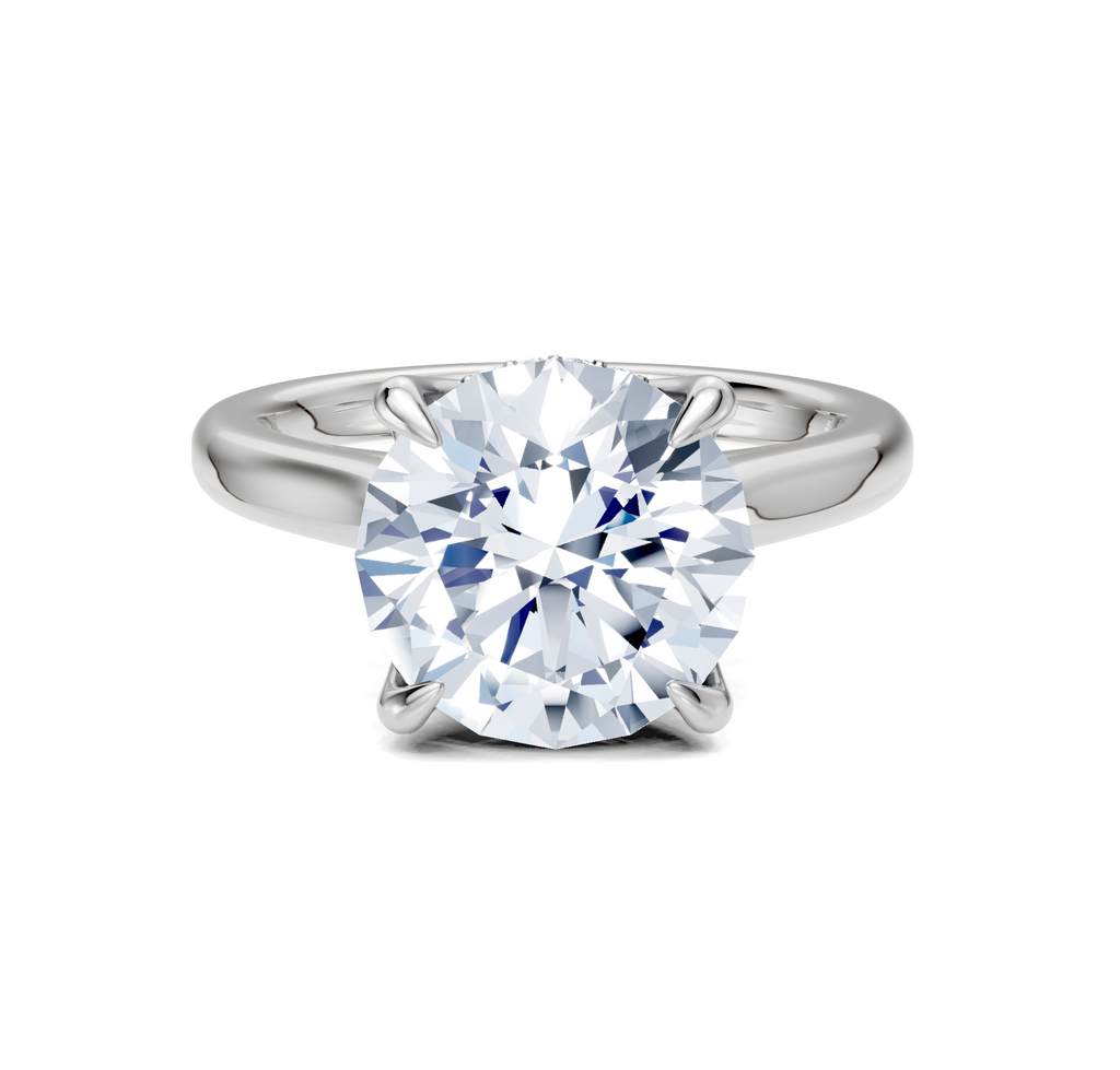 Image for Tulip Style Hidden Halo | 18k White Gold