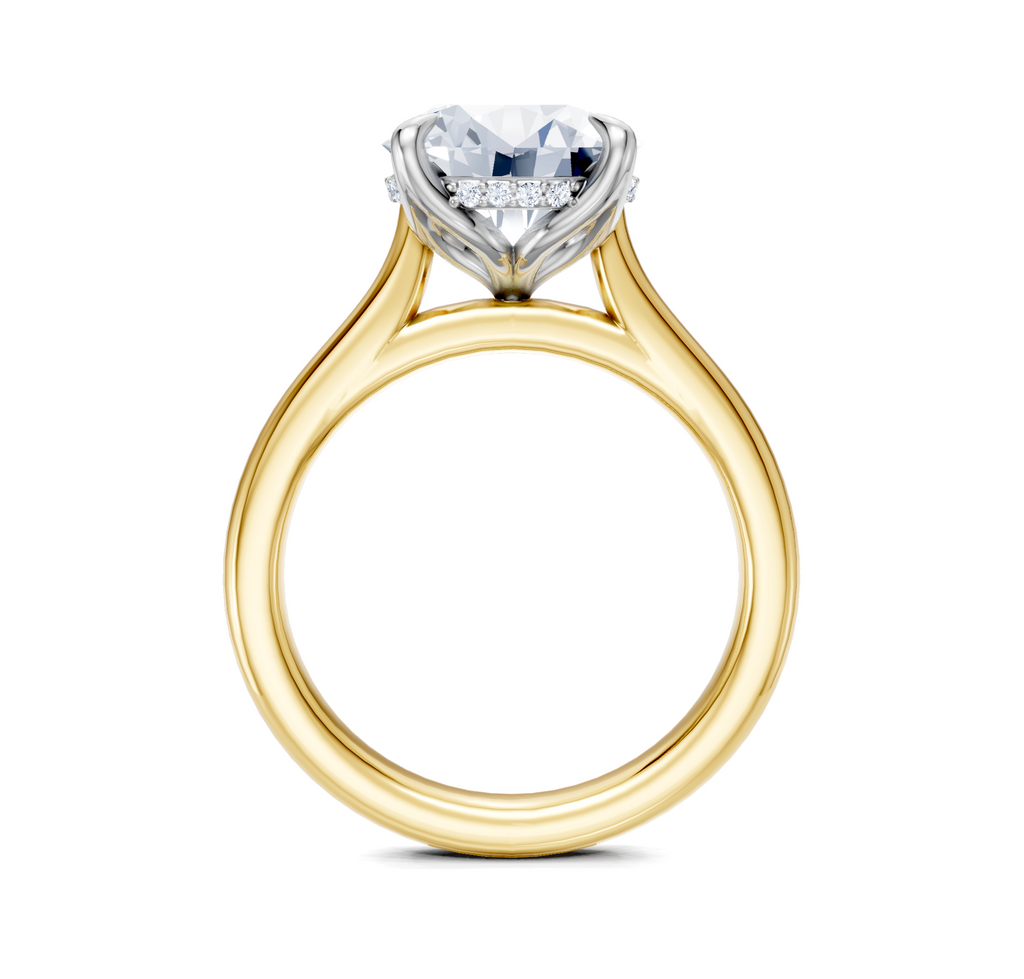 Image for Tulip Style Hidden Halo | 14k Two Tone