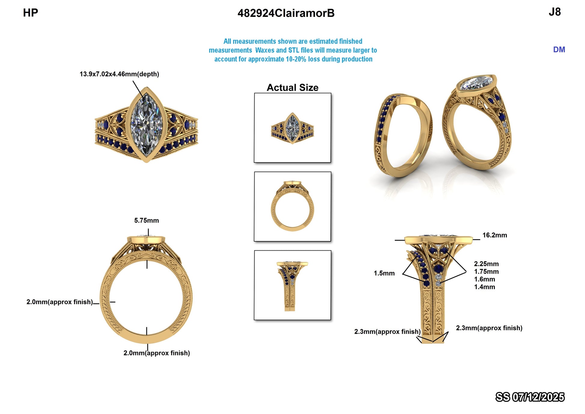 Abram S. Custom Wedding Set