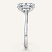 Image for Emerald Cut Tulip Style Hidden Halo Engagement Ring | 14k White Gold