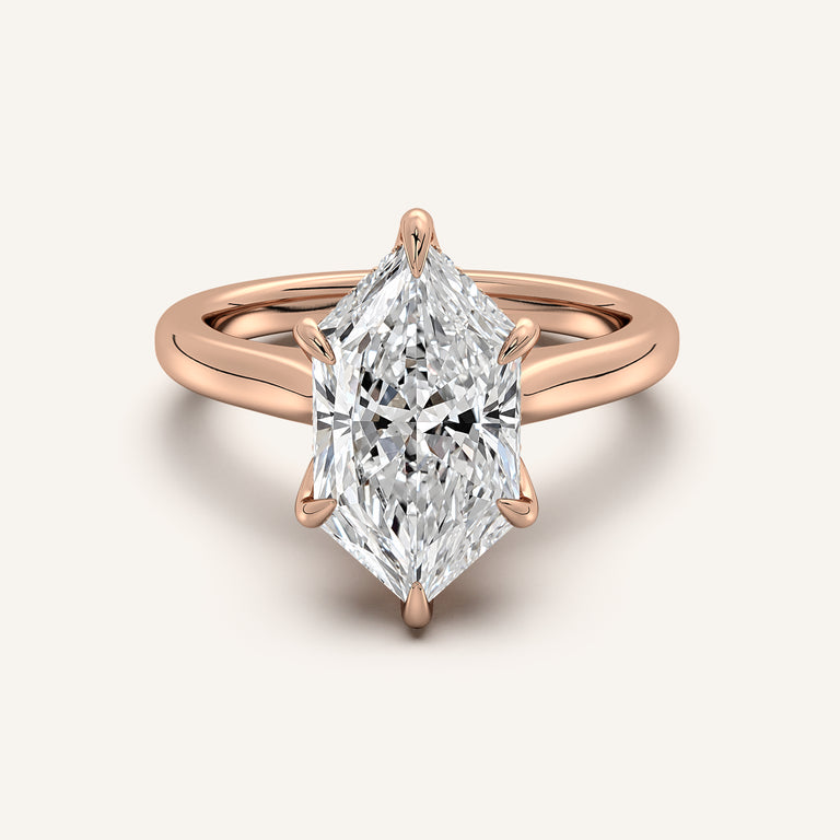 Image for Dutch Marquise Tulip Style Hidden Halo Engagement Ring | 18k Rose Gold