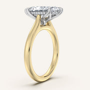Image for Marquise Tulip Style Hidden Halo Engagement Ring | 18k Two Tone