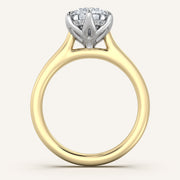 Image for Pear Shape Tulip Style Hidden Halo Engagement Ring | 14k Two Tone