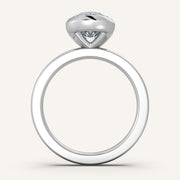 Image for Moval Half Bezel Engagement Ring | Platinum