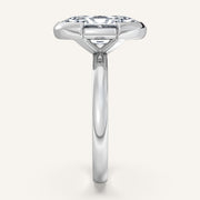 Image for Moval Half Bezel Engagement Ring | Platinum