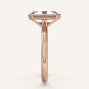 Image for Emerald Cut Bezel Set Engagement Ring | 18k Rose Gold