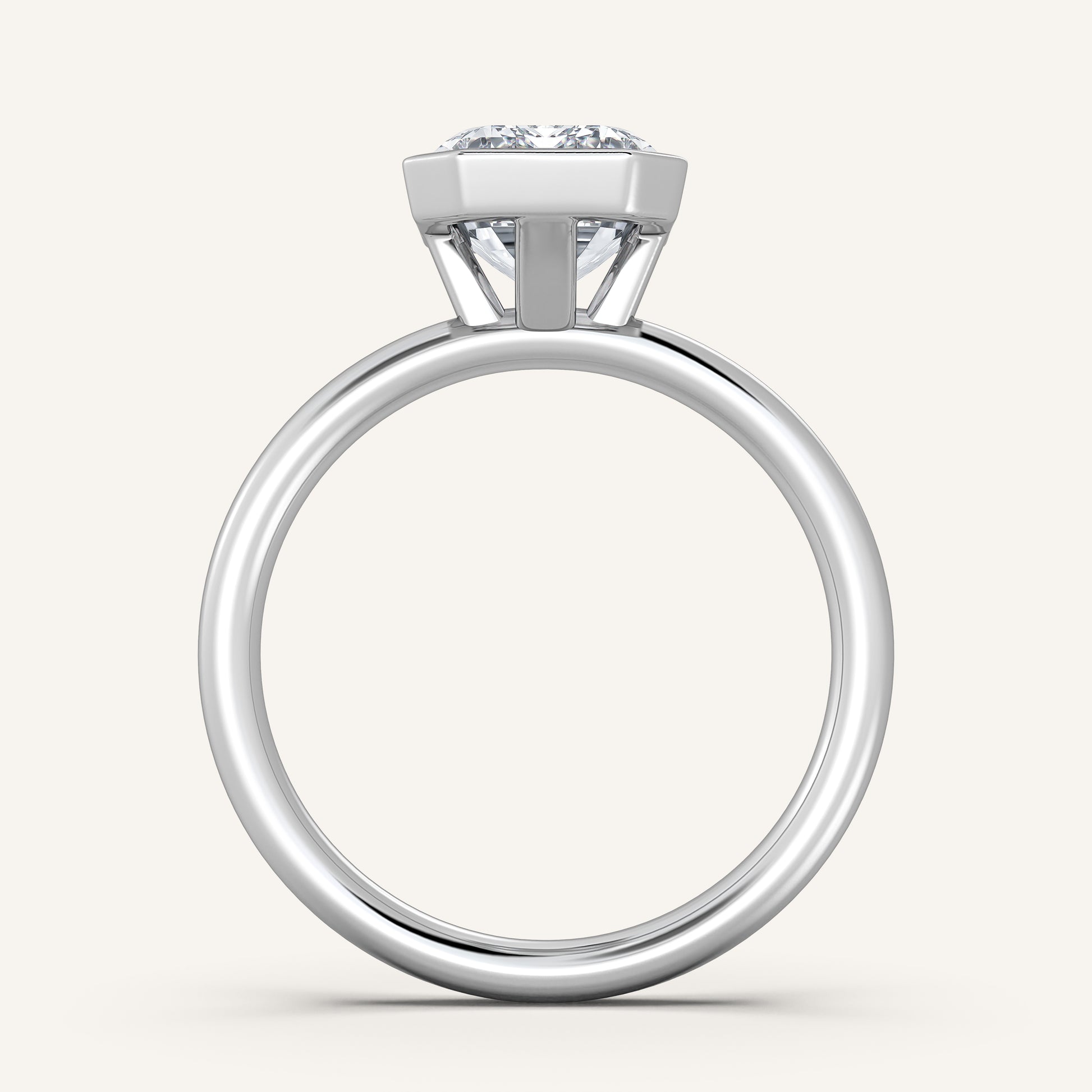 Continu Bezel Set | 18k White Gold