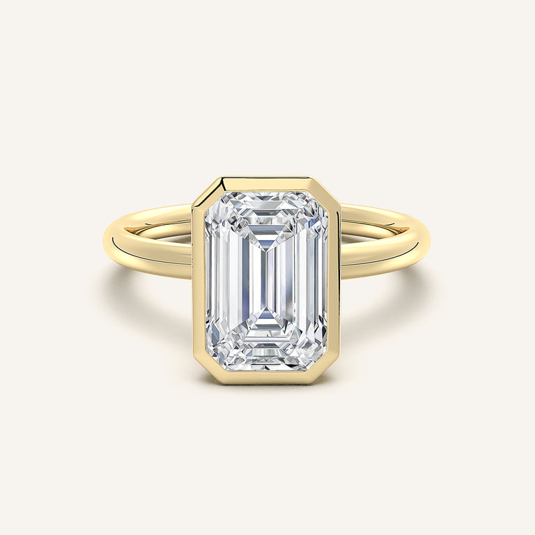 Image for Bezel Set Engagement Ring | 14k Yellow Gold