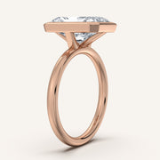 Image for Radiant Cut Bezel Set Engagement Ring | 14k Rose Gold