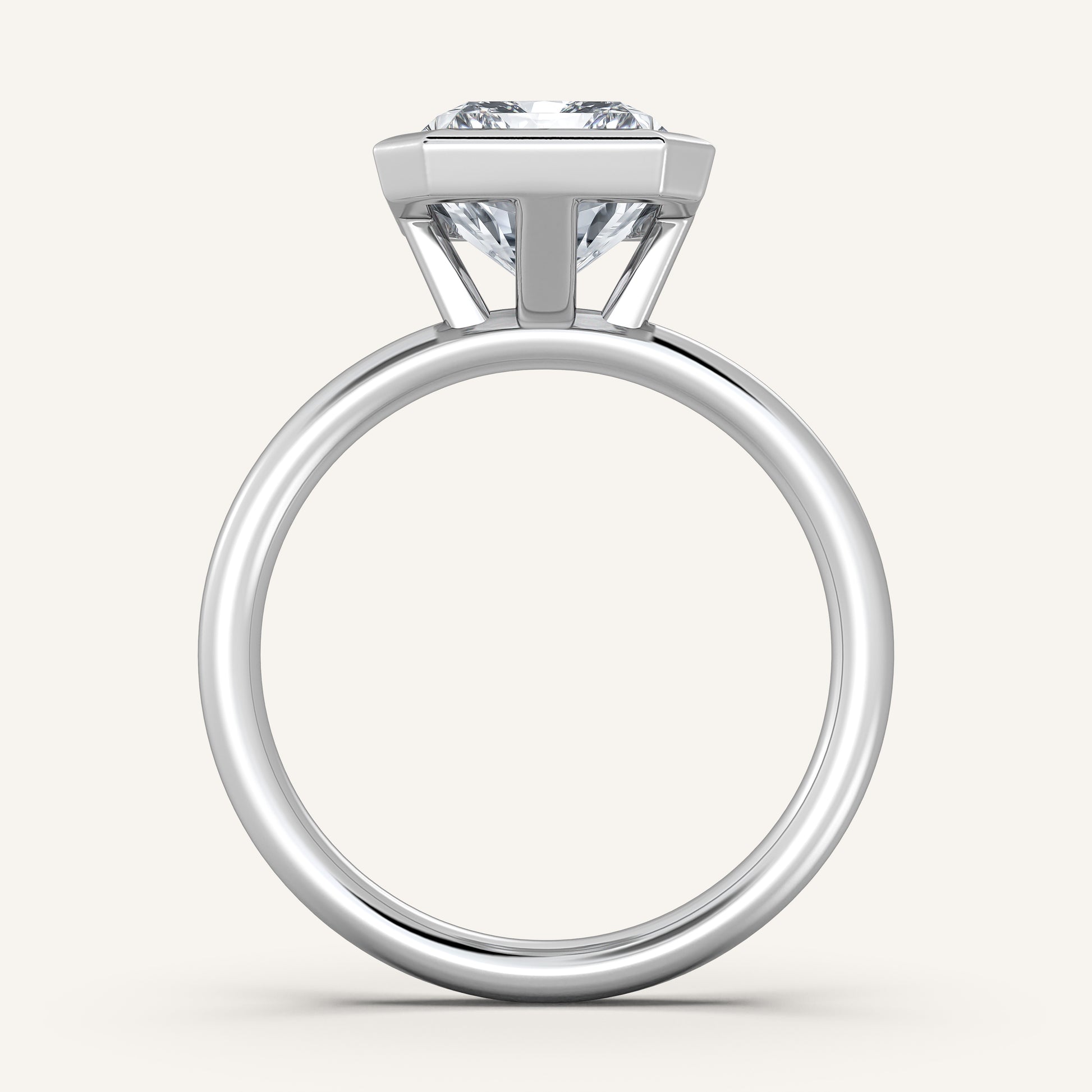 Continu Bezel Set | 18k White Gold