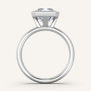 Image for Radiant Cut Bezel Set Engagement Ring | 18k White Gold