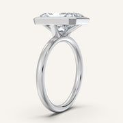 Image for Radiant Cut Bezel Set Engagement Ring | 14k White Gold