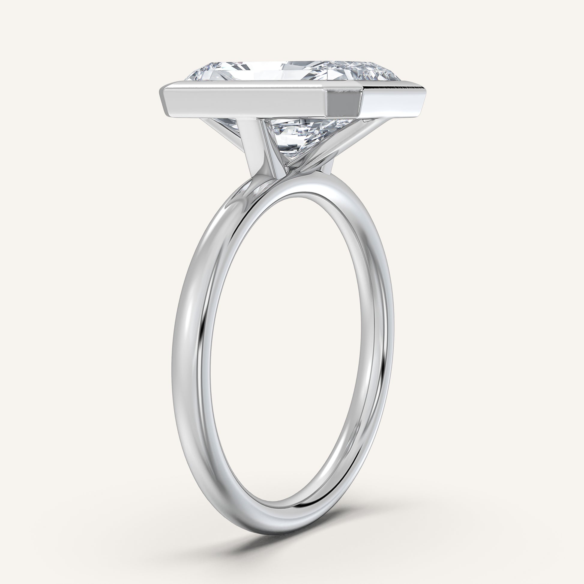 Continu Bezel Set | 18k White Gold