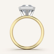 Image for Radiant Cut Bezel Set Engagement Ring | 14k Two Tone
