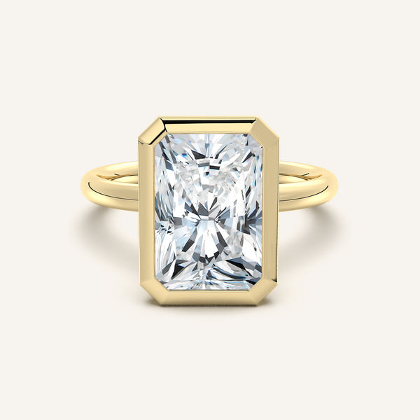 Bezel Set Engagement Ring | 14k Yellow Gold