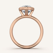 Image for Oval Bezel Set Engagement Ring | 18k Rose Gold