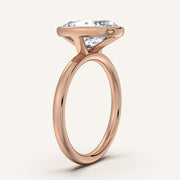 Image for Oval Bezel Set Engagement Ring | 14k Rose Gold
