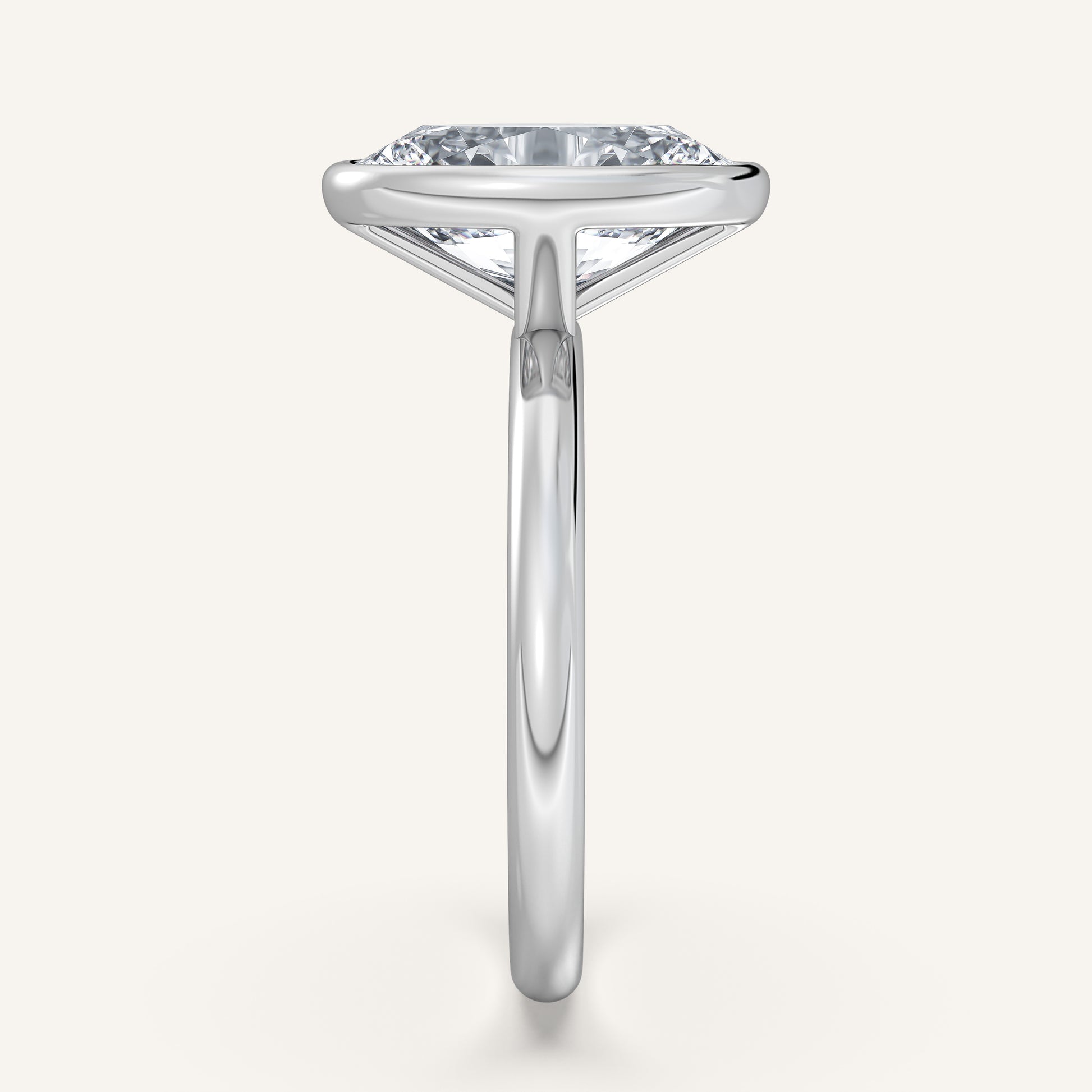 Continu Bezel Set | 18k White Gold