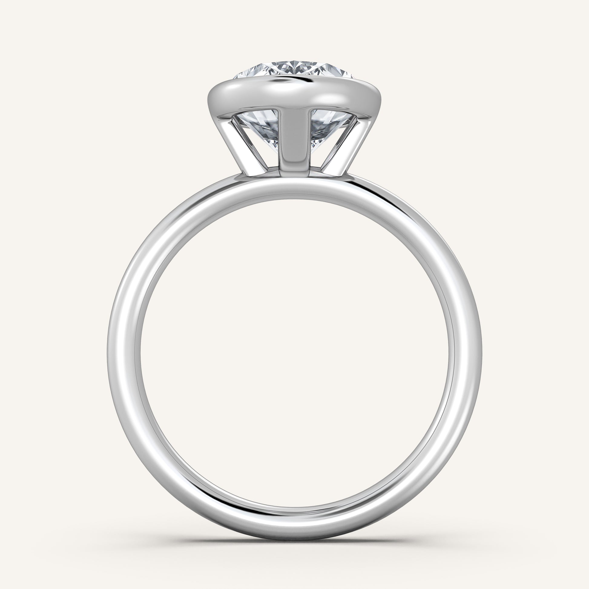 Continu Bezel Set | 18k White Gold