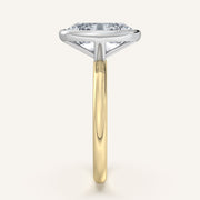 Image for Oval Bezel Set Engagement Ring | 14k Two Tone