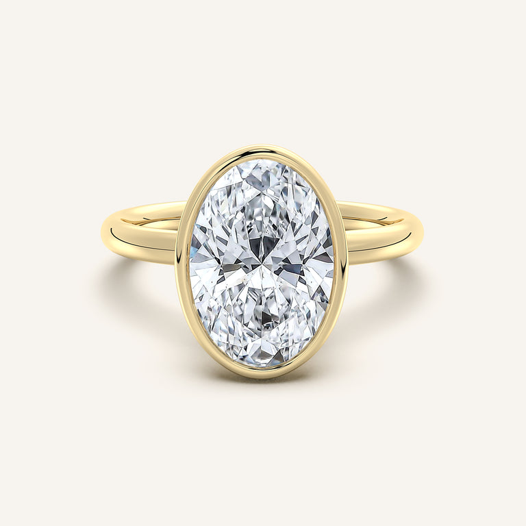 Image for Bezel Set Engagement Ring | 18k Yellow Gold