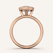Image for Cushion Cut Bezel Set Engagement Ring | 18k Rose Gold