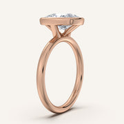 Image for Cushion Cut Bezel Set Engagement Ring | 18k Rose Gold