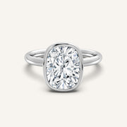 Image for Cushion Cut Bezel Set Engagement Ring | Platinum