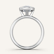 Image for Cushion Cut Bezel Set Engagement Ring | 14k White Gold