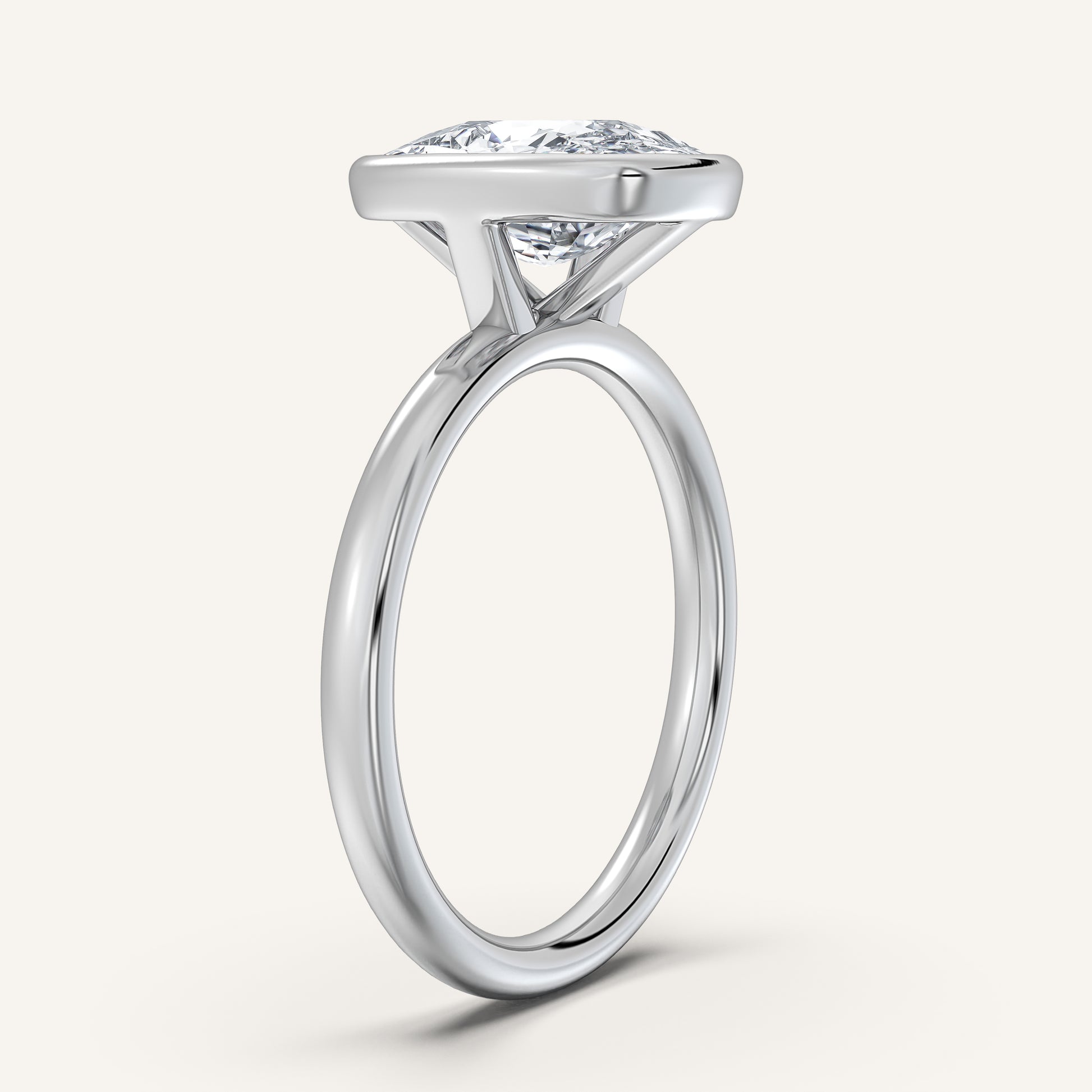 Continu Bezel Set | 14k White Gold