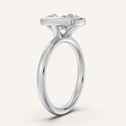Image for Cushion Cut Bezel Set Engagement Ring | Platinum