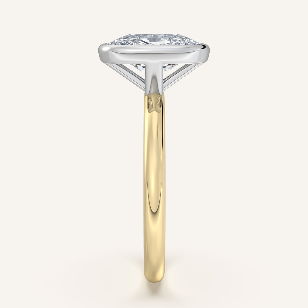 Continu Bezel Set| 14k Two Tone