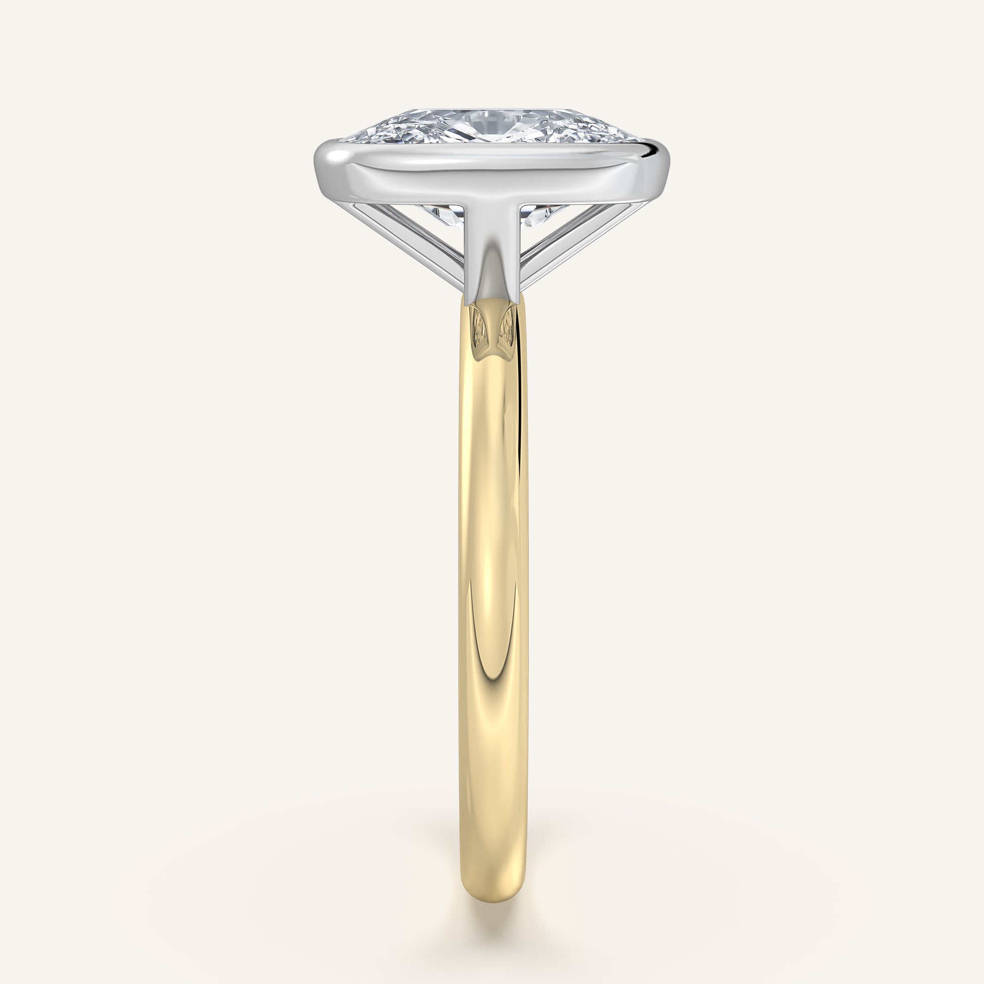 Continu Bezel Set| 14k Two Tone