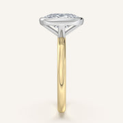 Image for Cushion Cut Bezel Set Engagement Ring | 18k Two Tone