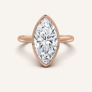 Image for Marquise Bezel Set Engagement Ring | 18k Rose Gold
