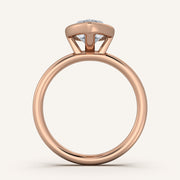 Image for Marquise Bezel Set Engagement Ring | 14k Rose Gold