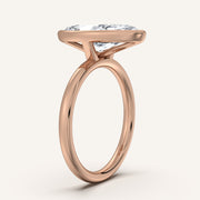 Image for Marquise Bezel Set Engagement Ring | 14k Rose Gold