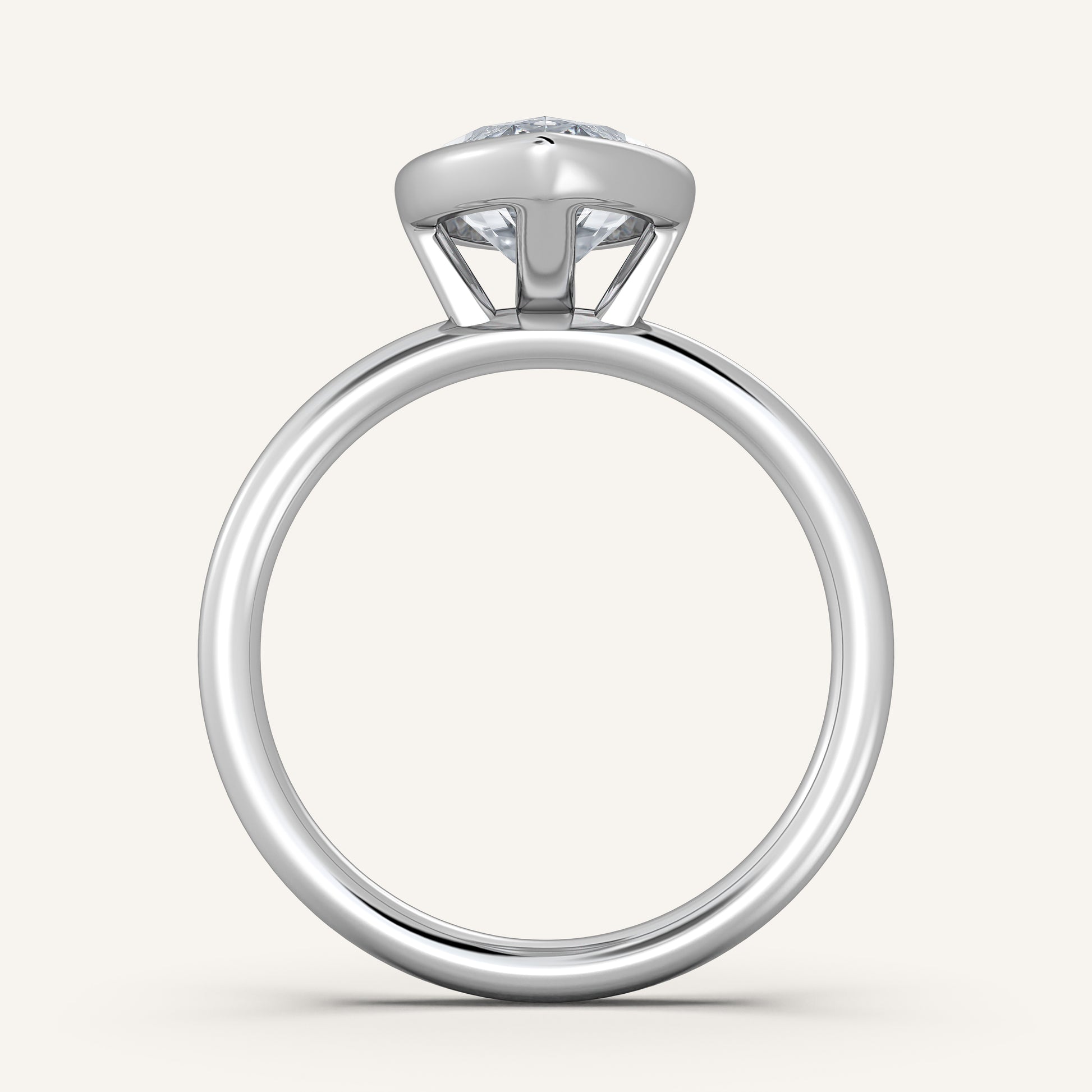 Continu Bezel Set | 14k White Gold