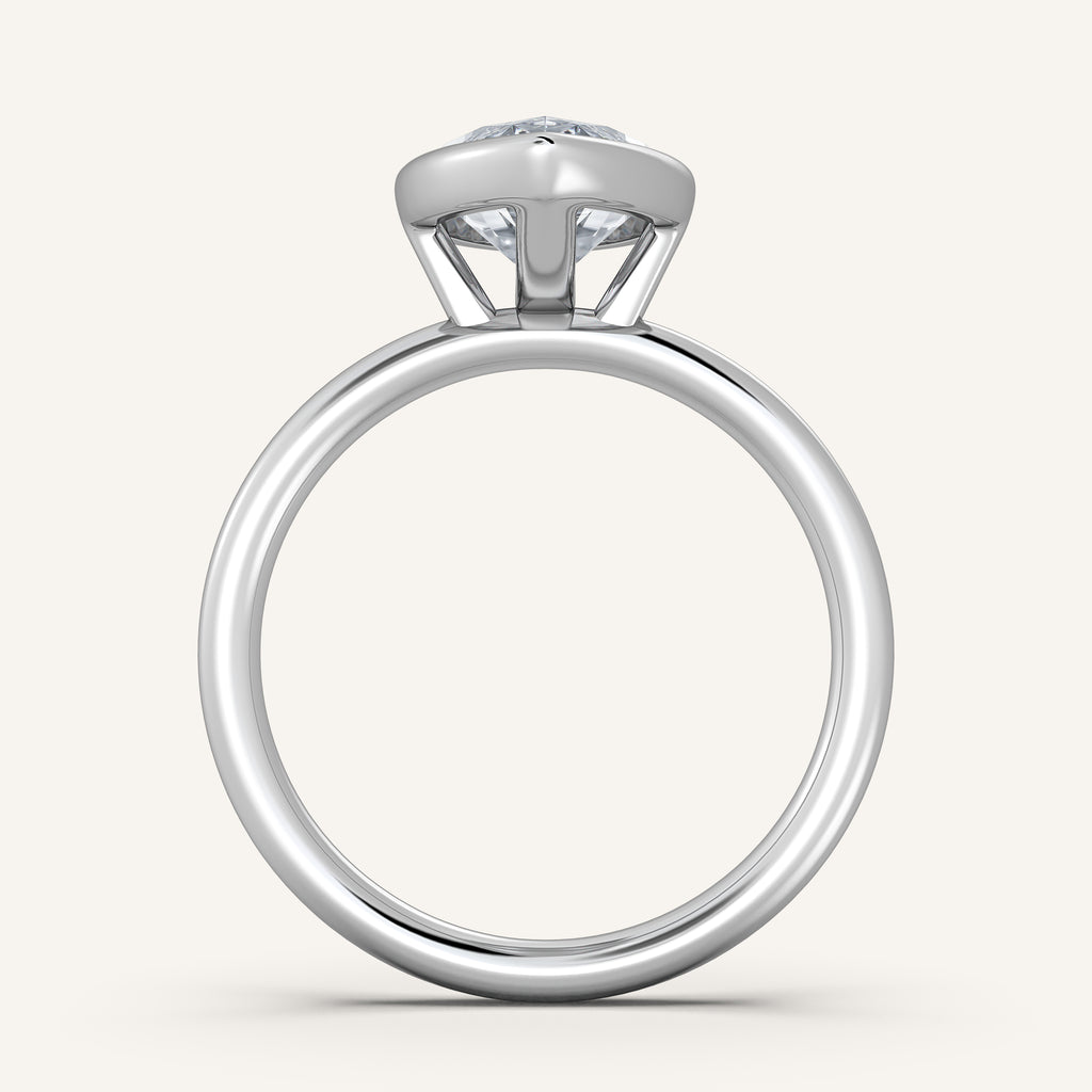 Continu Bezel Set | 18k White Gold