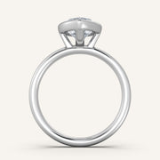 Image for Marquise Bezel Set Engagement Ring | 18k White Gold