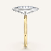 Image for Marquise Bezel Set Engagement Ring | 14k Two Tone