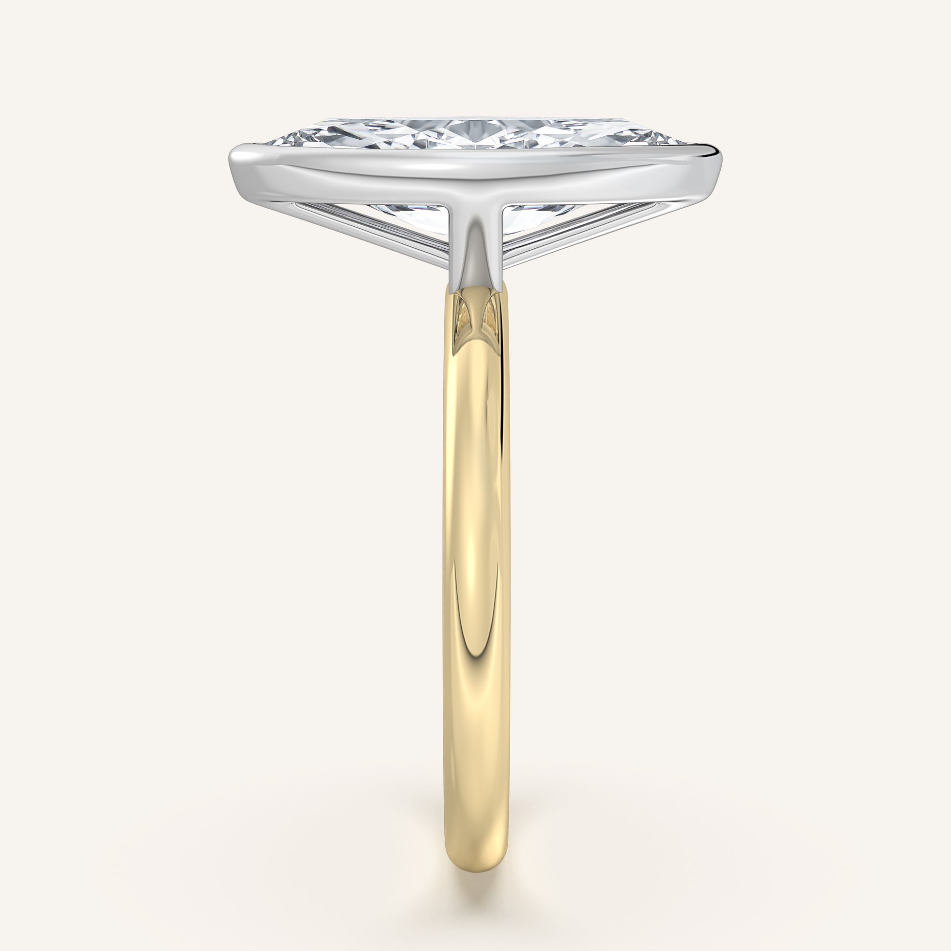 Continu Bezel Set| 18k Two Tone