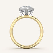 Image for Marquise Bezel Set Engagement Ring | 14k Two Tone