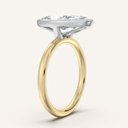Image for Marquise Bezel Set Engagement Ring | 14k Two Tone