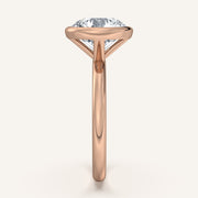 Image for Round Bezel Set Engagement Ring | 18k Rose Gold