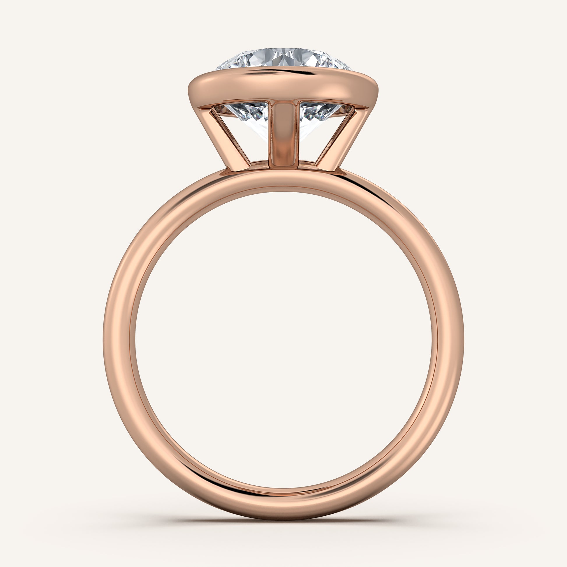 Continu Bezel Set | 18k Rose Gold