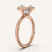Image for Round Bezel Set Engagement Ring | 14k Rose Gold