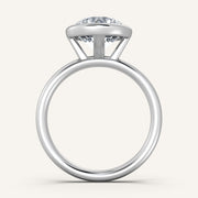 Image for Round Bezel Set Engagement Ring | 14k White Gold